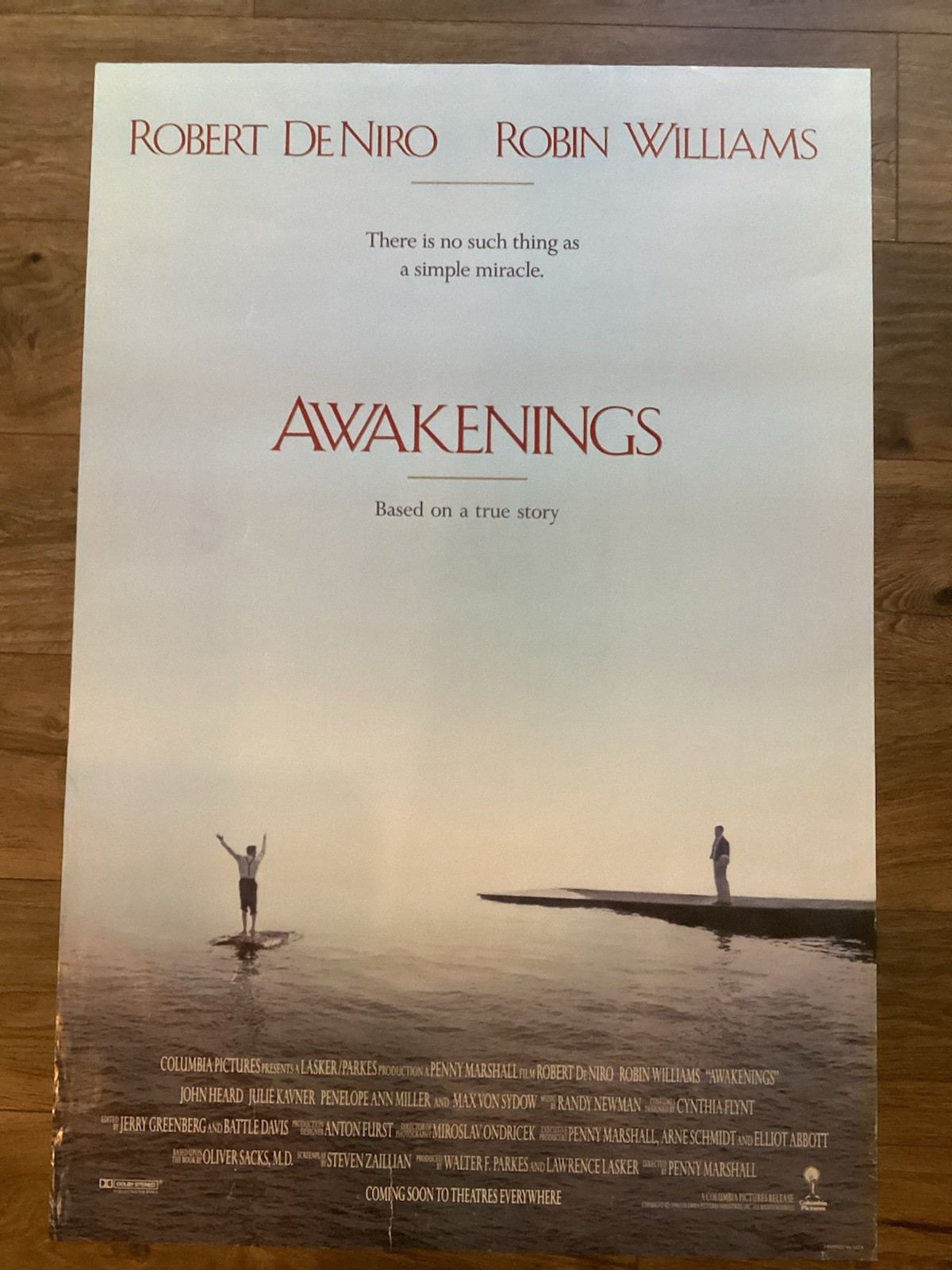 AWAKENINGS – Folded Movie Poster – 1990 Robert Deniro/ Robin Williams 27 x 40