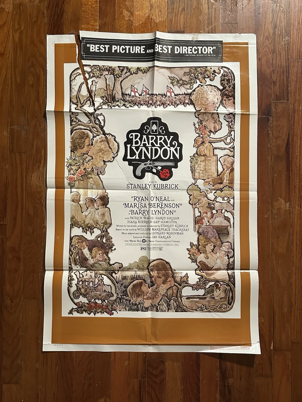 Barry Lyndon (1975) Original Folded One Sheet Movie Poster 27×41 Stanley Kubrick