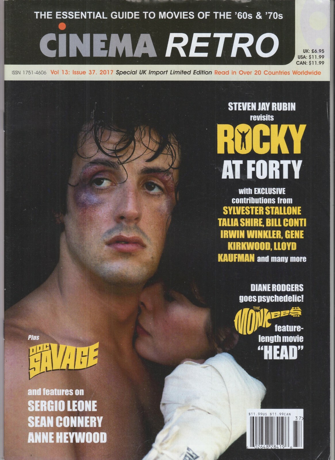 SYLVESTER STALLONE TALIA SHIRE CINEMA RETRO MAGAZINE WINTER 2017 ROCKY