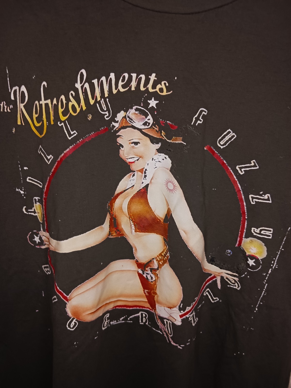 90’s Style Repro The Refreshments (American band) Alternative Rock Tour T-shirt