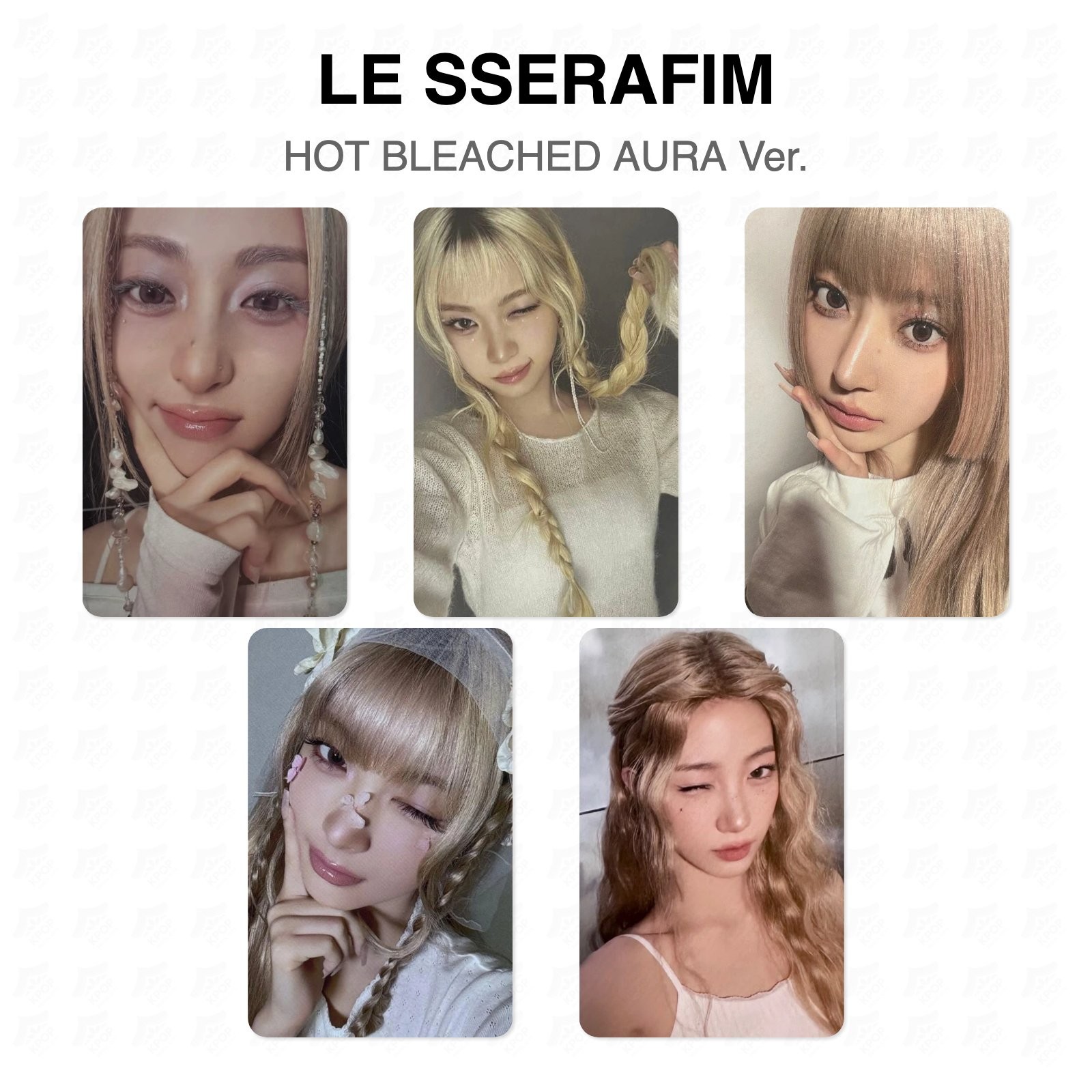 LE SSERAFIM HOT BLEACHED AURA Ver. Official Photocard KPOP Special Gift