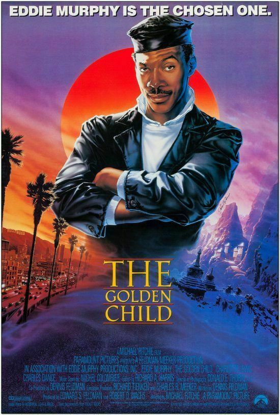 GOLDEN CHILD ORIGINAL ROLLED 27X40 MOVIE POSTER 1986 EDDIE MURPHY LEWIS DANCE