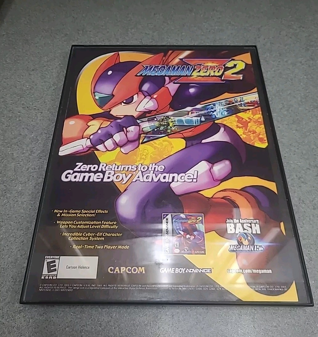 Mega Man Zero 2 Capcom 2003 Print Ad Framed 8.5×11