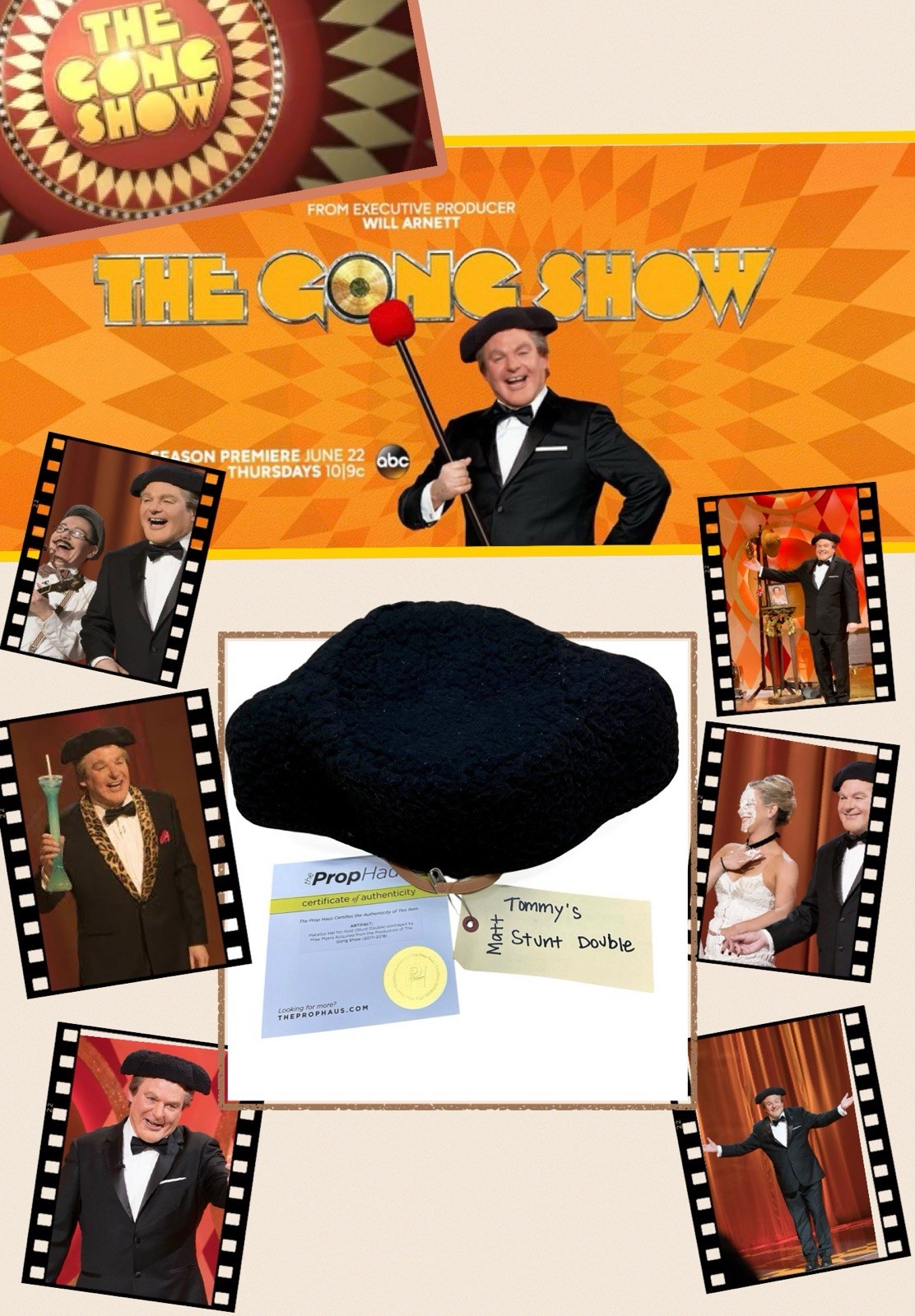 The Gong Show(2017-18) Matador Hat Screen Worn Host Stunt Double Mike Myers +COA