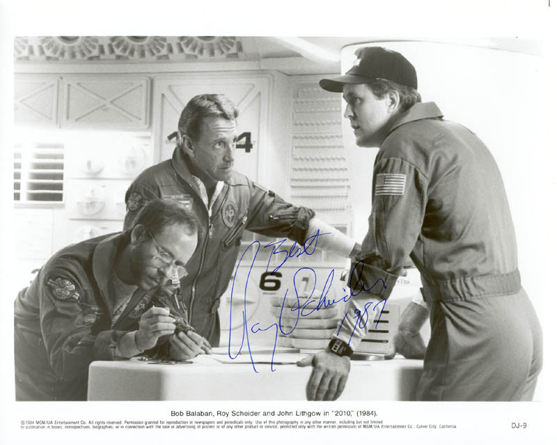 ROY SCHEIDER – AUTOGRAPHED SIGNED PHOTOGRAPH 1987