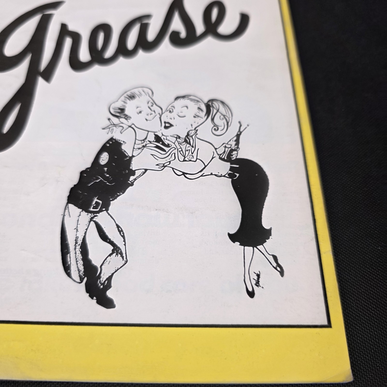 1978 GREASE Musical STAGEBILL Program Shubert Theatre Chicago Vintage Film Era