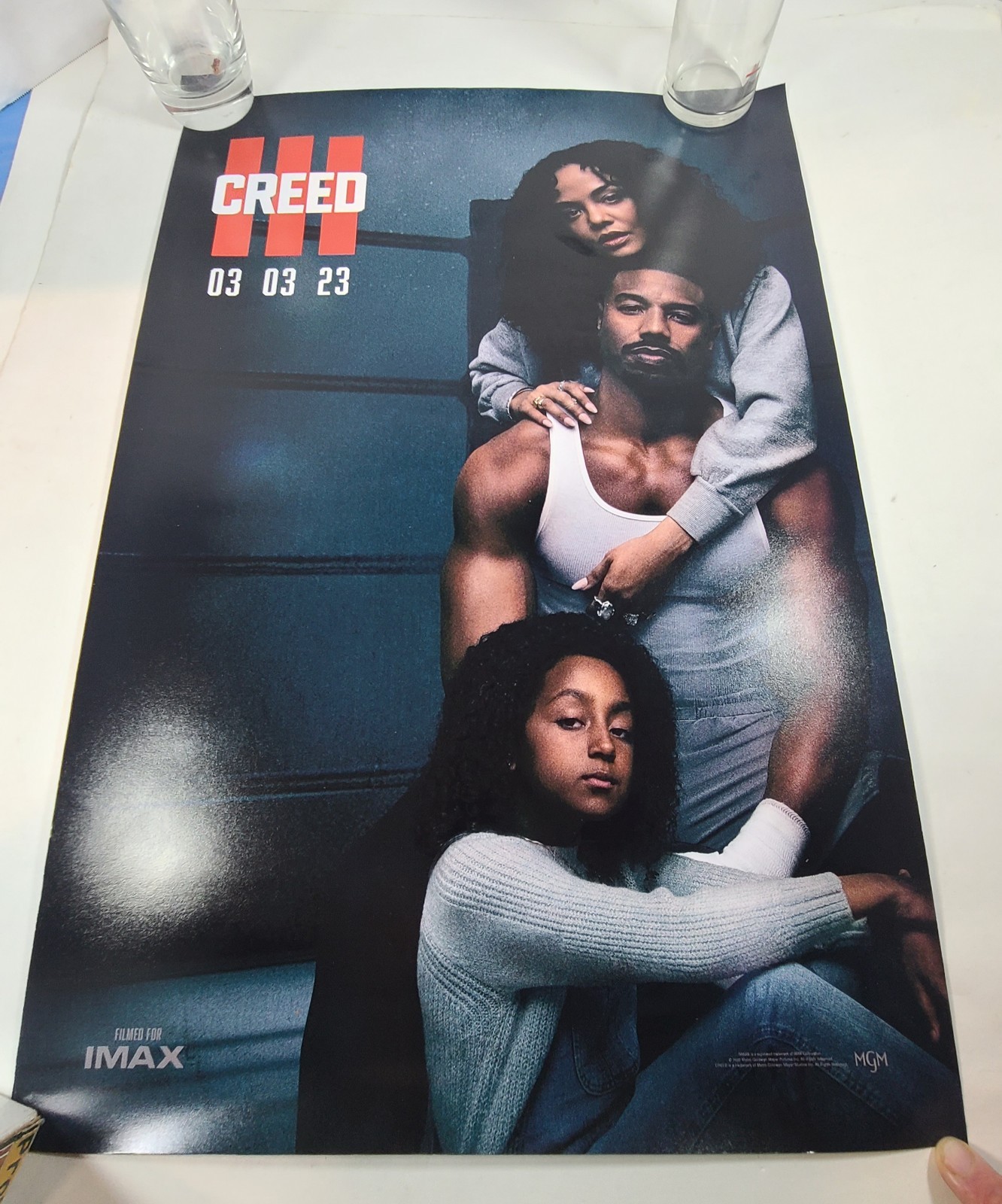 Creed III 3 Poster 2023 Rocky Michael B Jordan IMAX MGM Rare 14×21