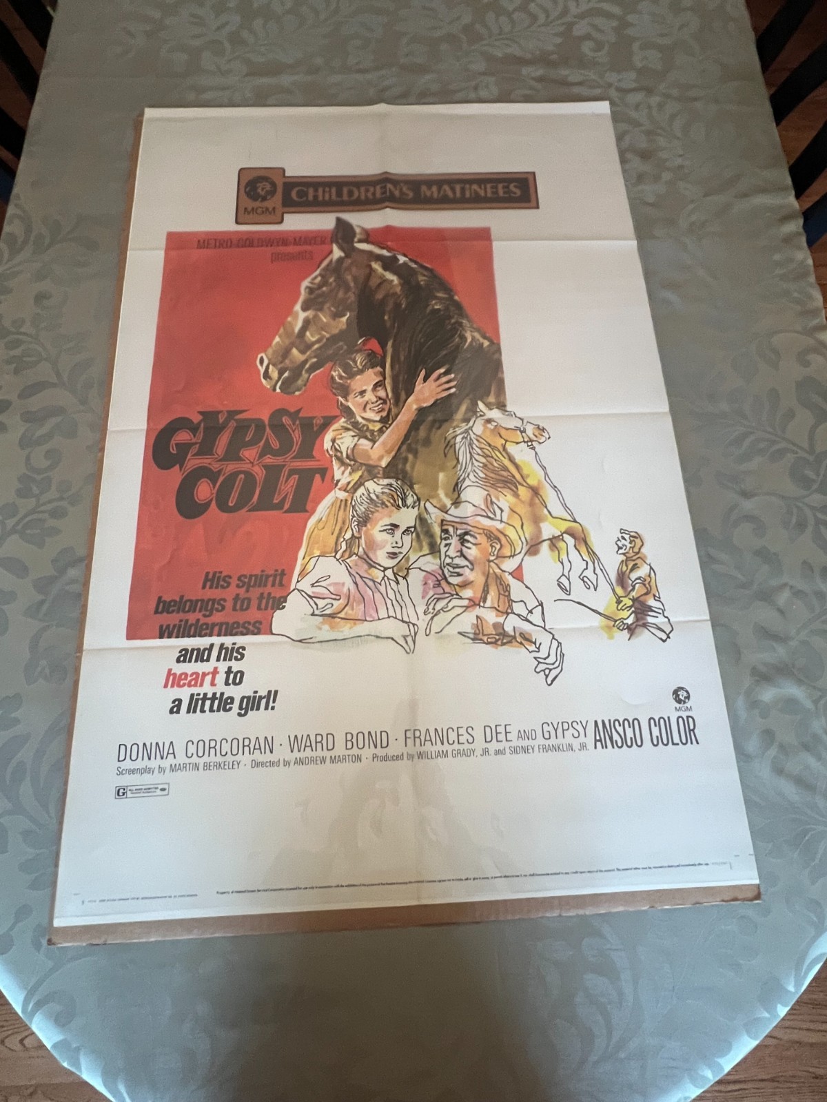 Gypsy Colt 1971 One Sheet Movie Poster Horse Children’s Ward Bond 27×41