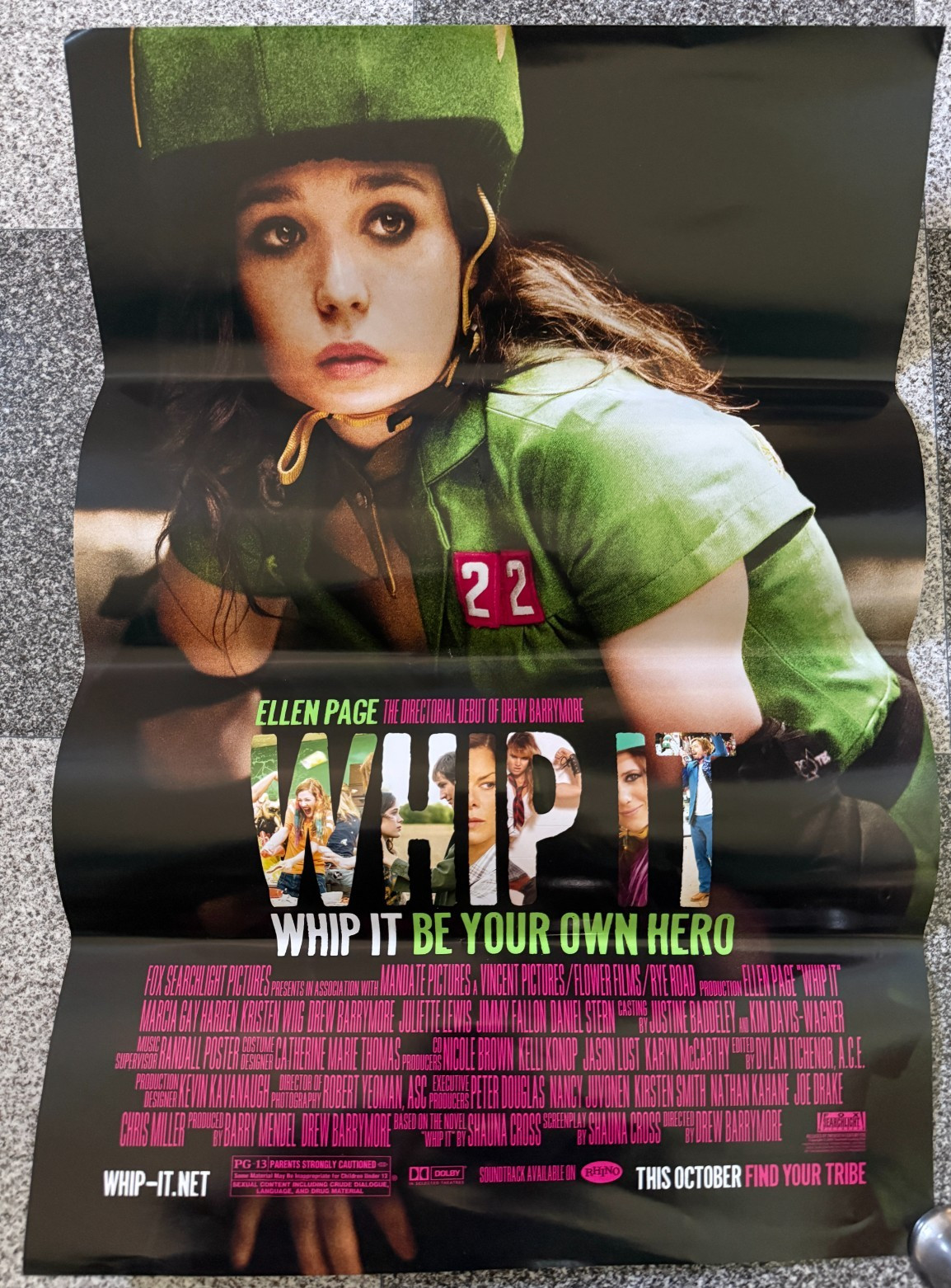 WHIP IT 2009 Roller Derby Glossy Original Promo Movie Poster 20×13.5 *Soft Folds