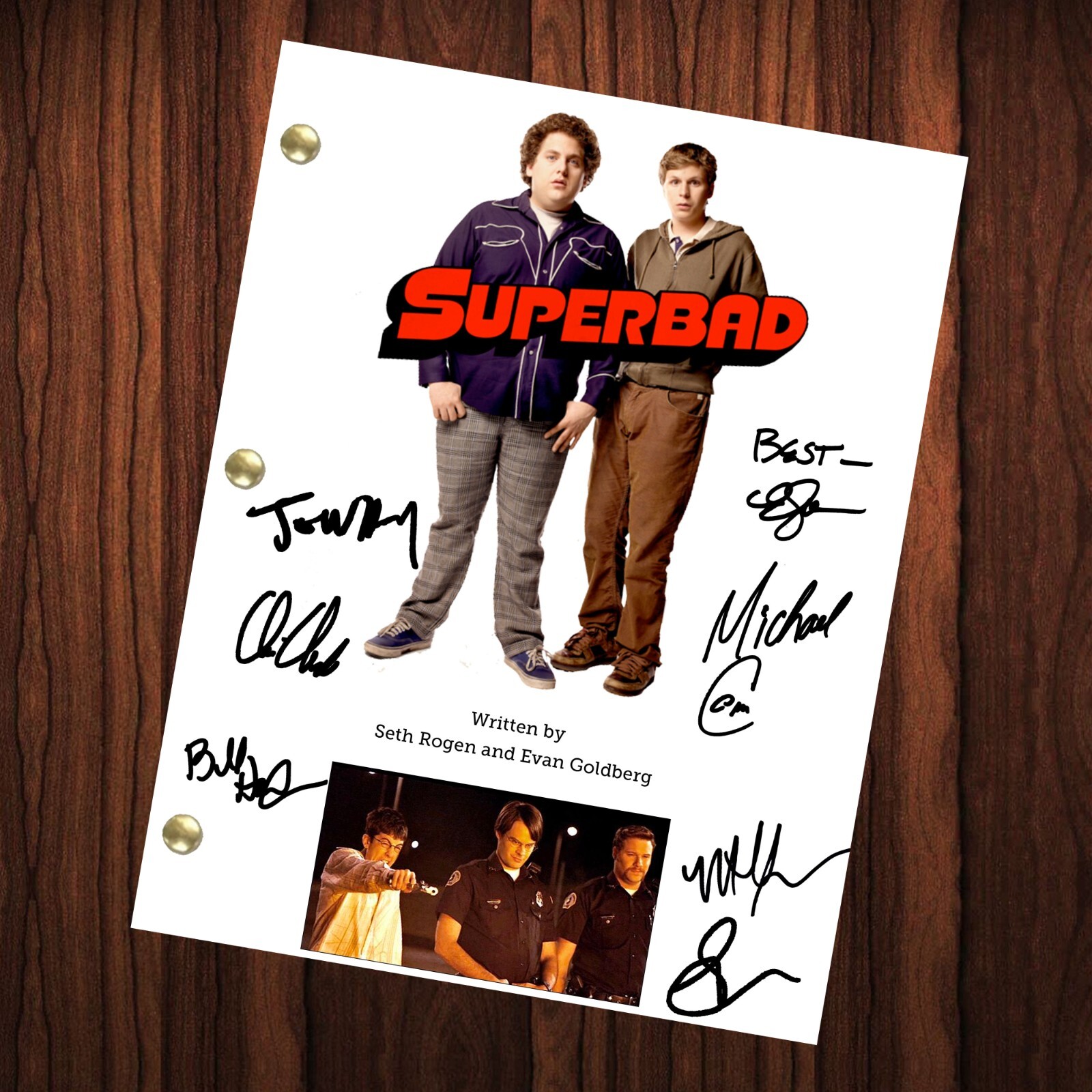 Superbad Signed Autographed Script Full Screenplay Full Script Reprint