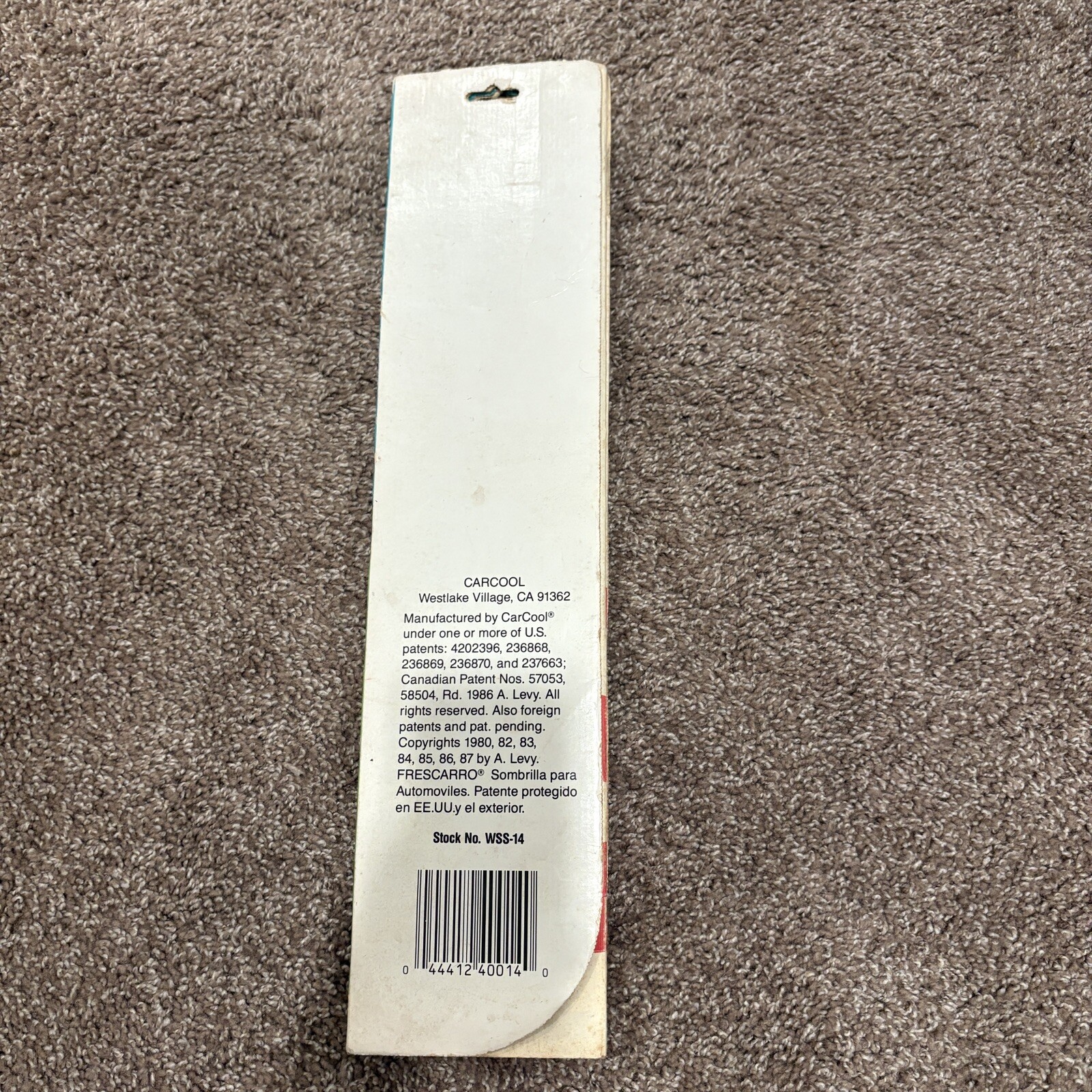 Vintage Super Mario Bros Rare Car Auto Sun Shade 1989 Folded Gamer Collectable