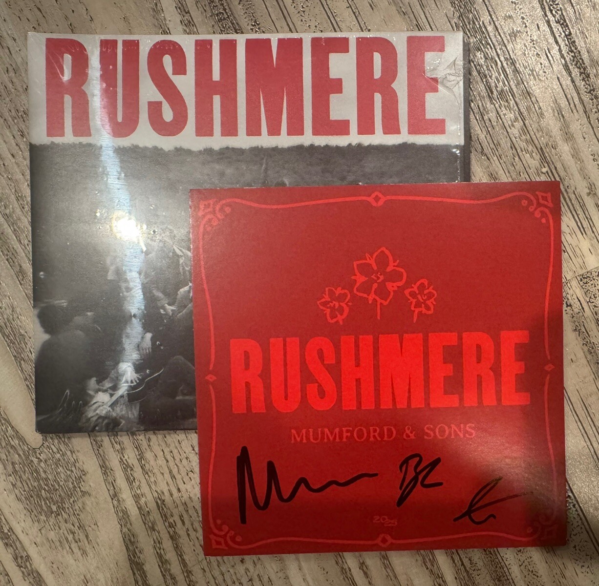 SIGNED Rushmere Insert + CD – AUTOGRAPHED by Mumford & Sons
