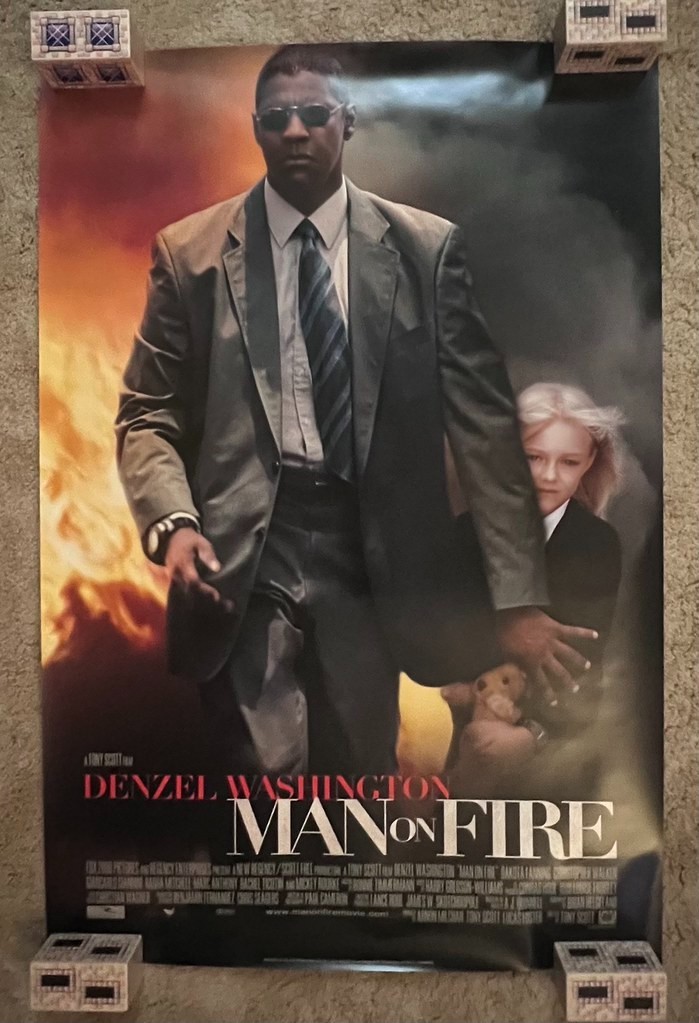 Man on Fire 2004 Movie Poster 26.5×39.5 Washington Walken Fanning Rolled
