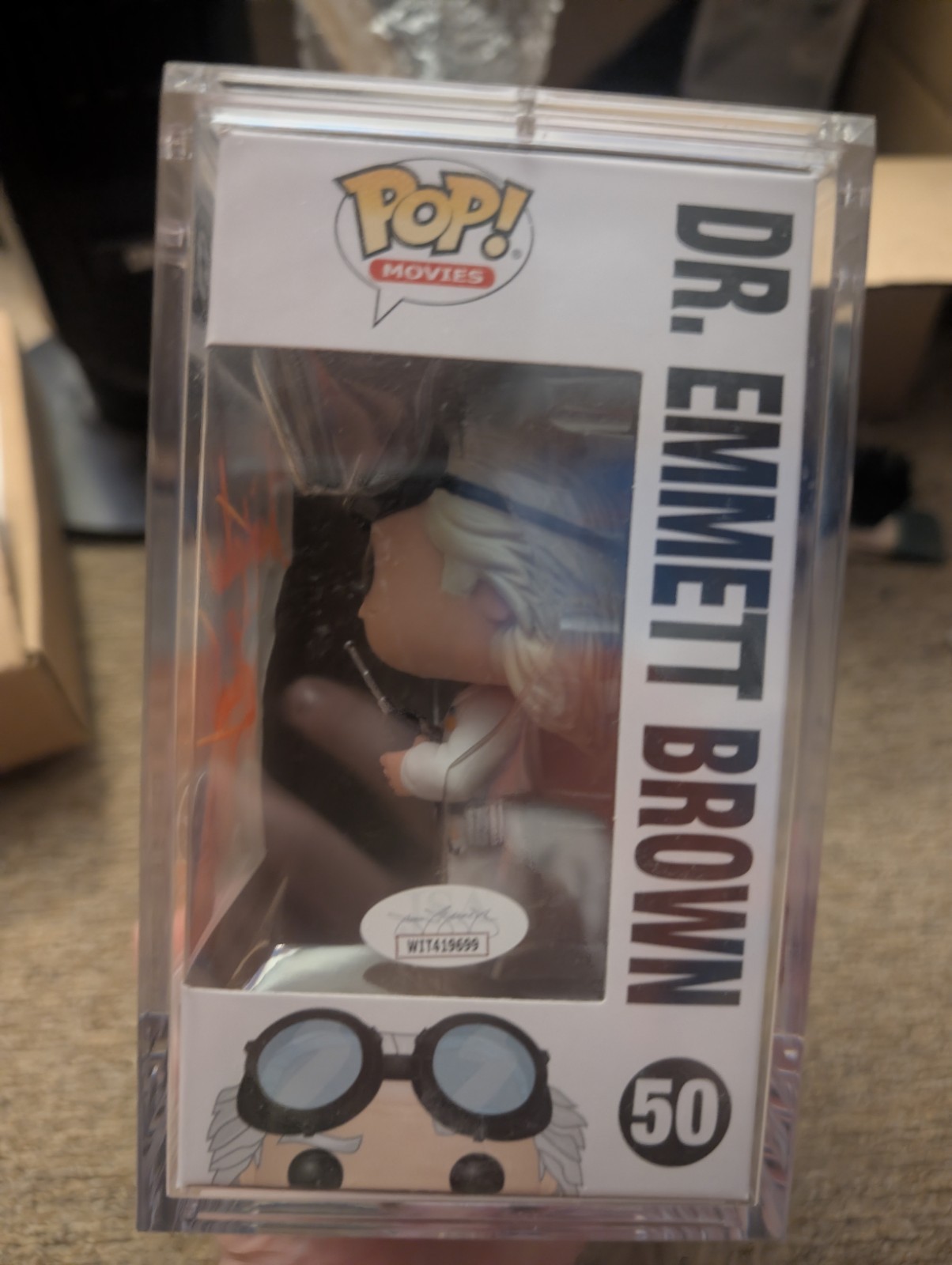 Christopher Lloyd Signed Funko Pop Dr Emmett Brown #50 Back To The Future JSA