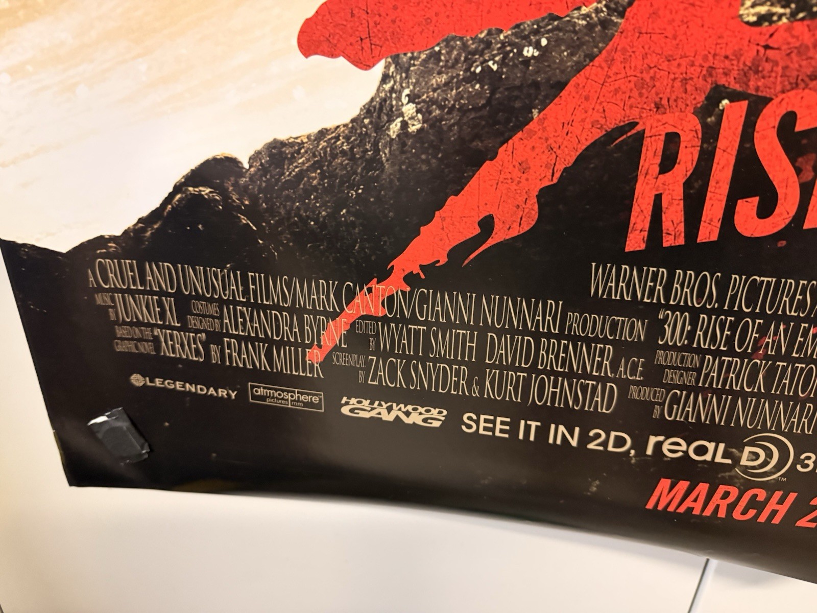Original 300 Rise of an Empire Movie Poster 2014 27×40 DS Double Sided Rolled