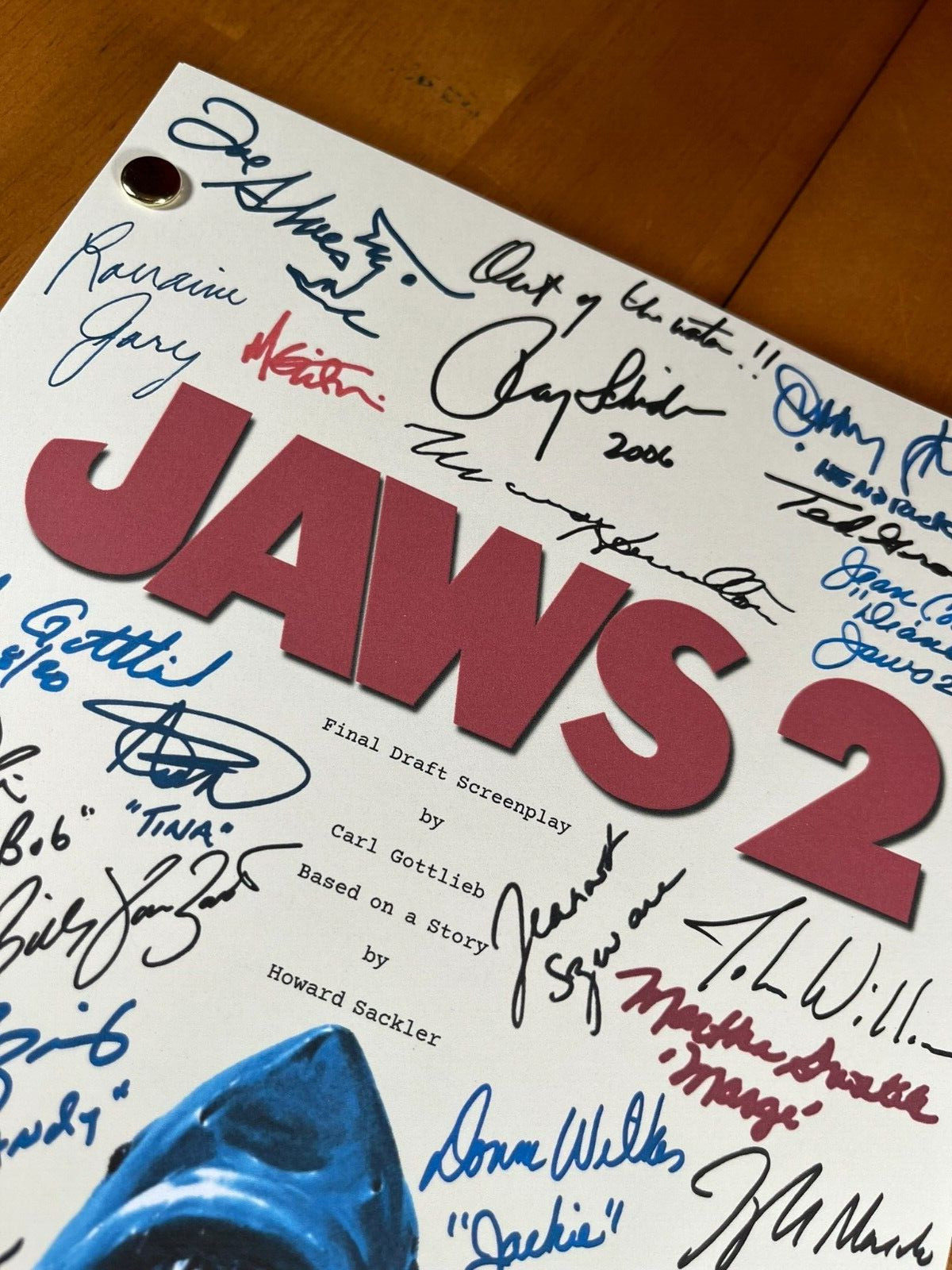 Jaws 1-4 Script Lot Signed- Autograph Reprints- FOUR SCRIPTS- Sharks