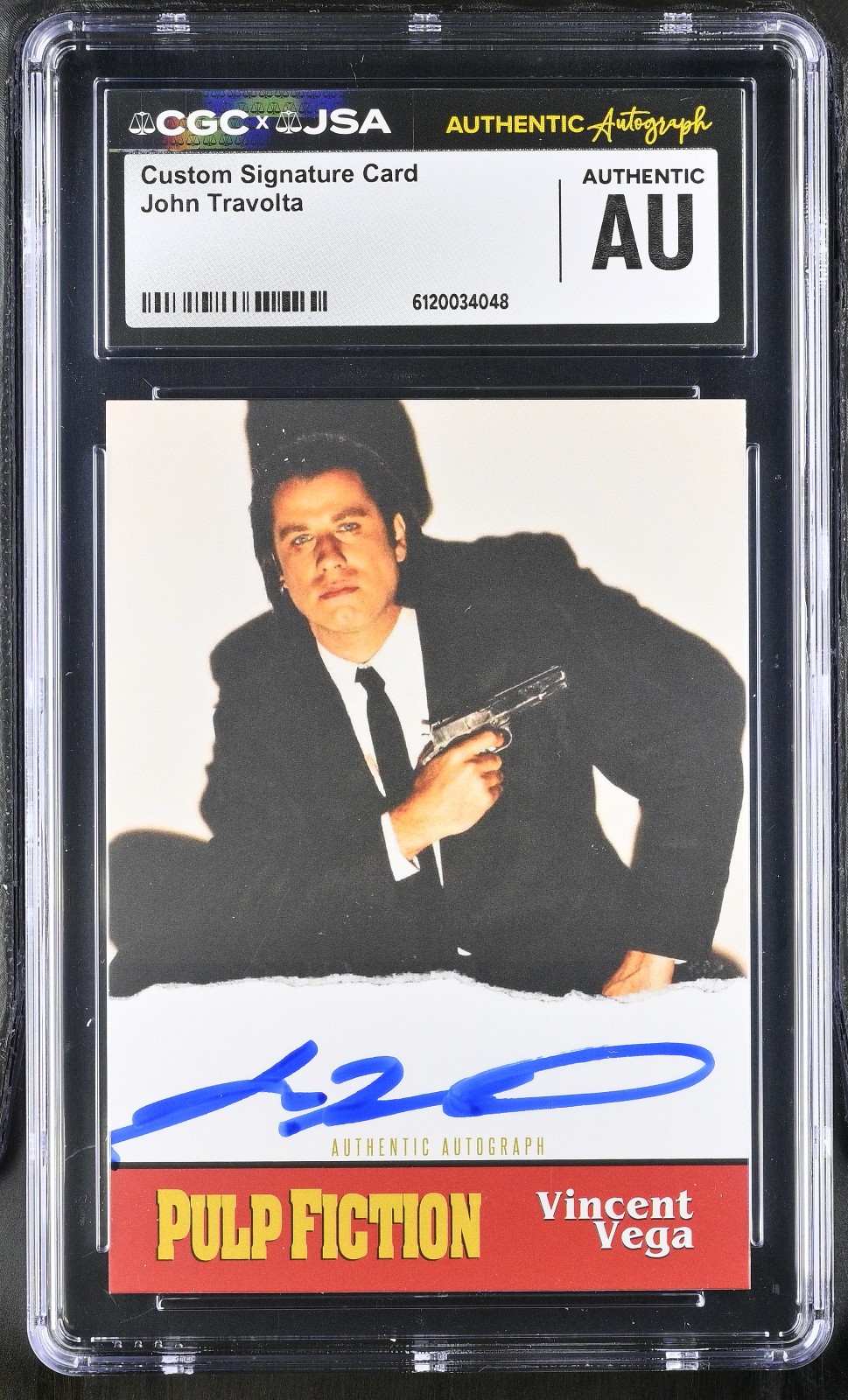 Custom Card Pulp Fiction #94 Signed John Travolta CGC x JSA Authentic AUTO