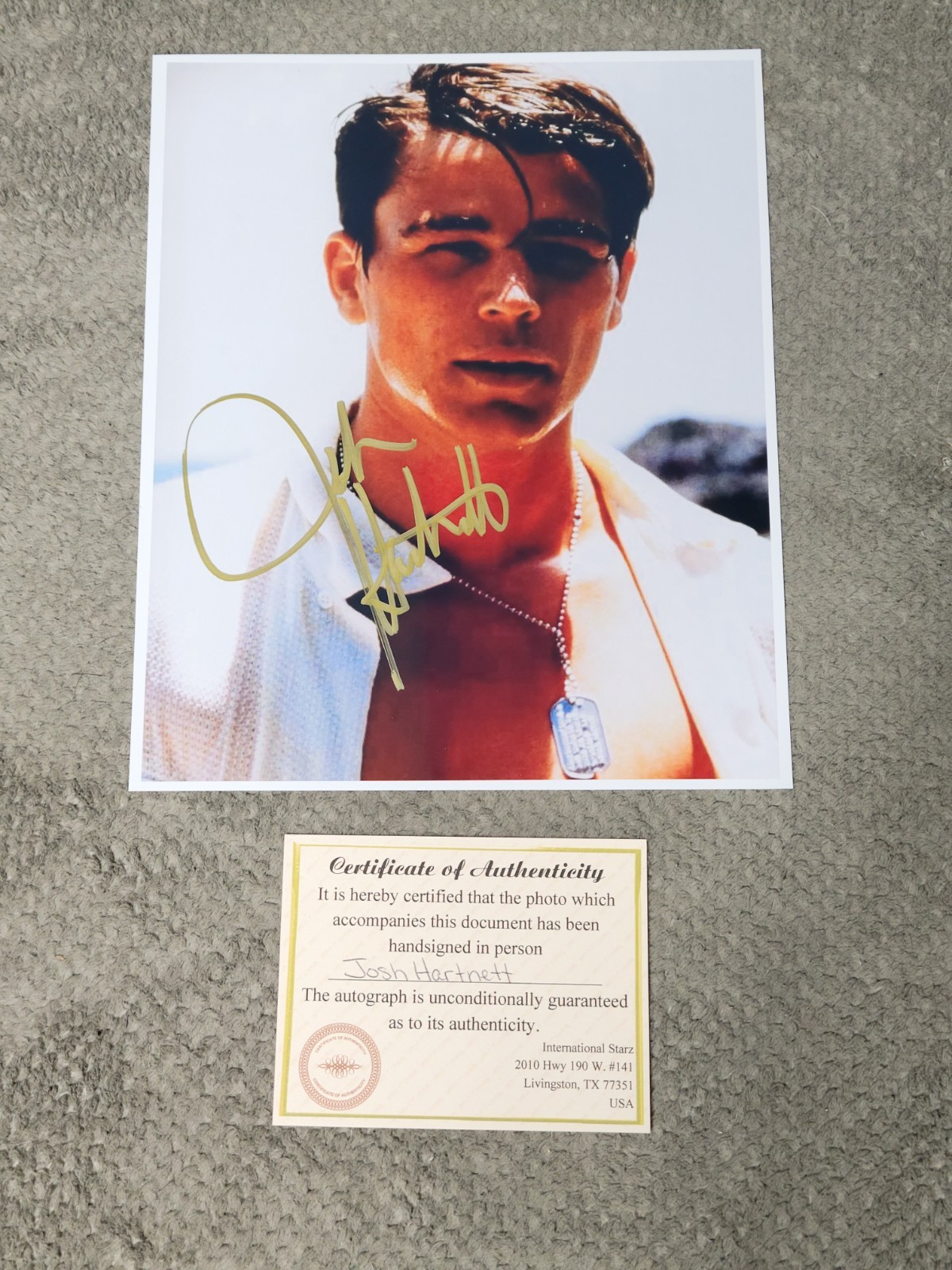 Josh Hartnett Signed Autographed 8×10 Photo Auto W/ Coa