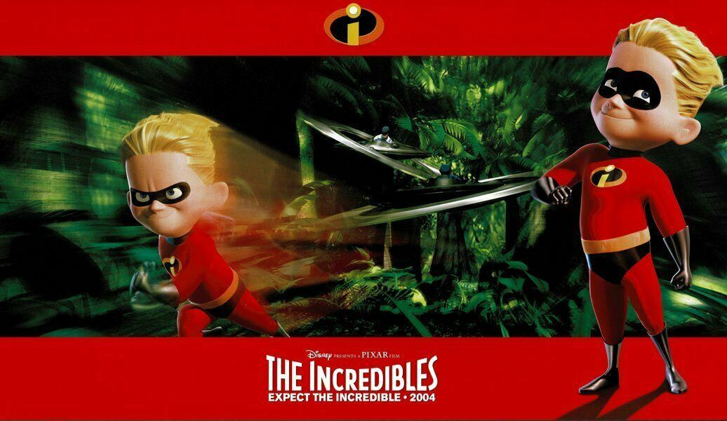 The Incredibles Walt Disney Animation Art Original Lobby Card 10×17 2004 Dash