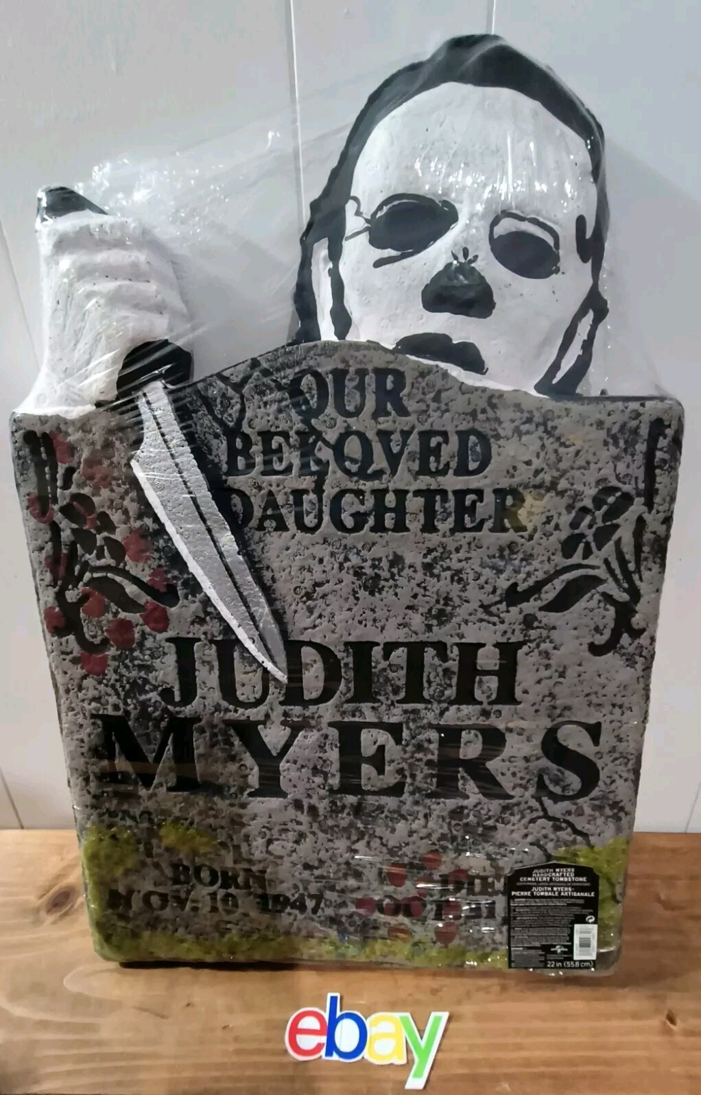 Halloween Movie Tombstone Judith Michael Myers 22×15 Universal Studios New !