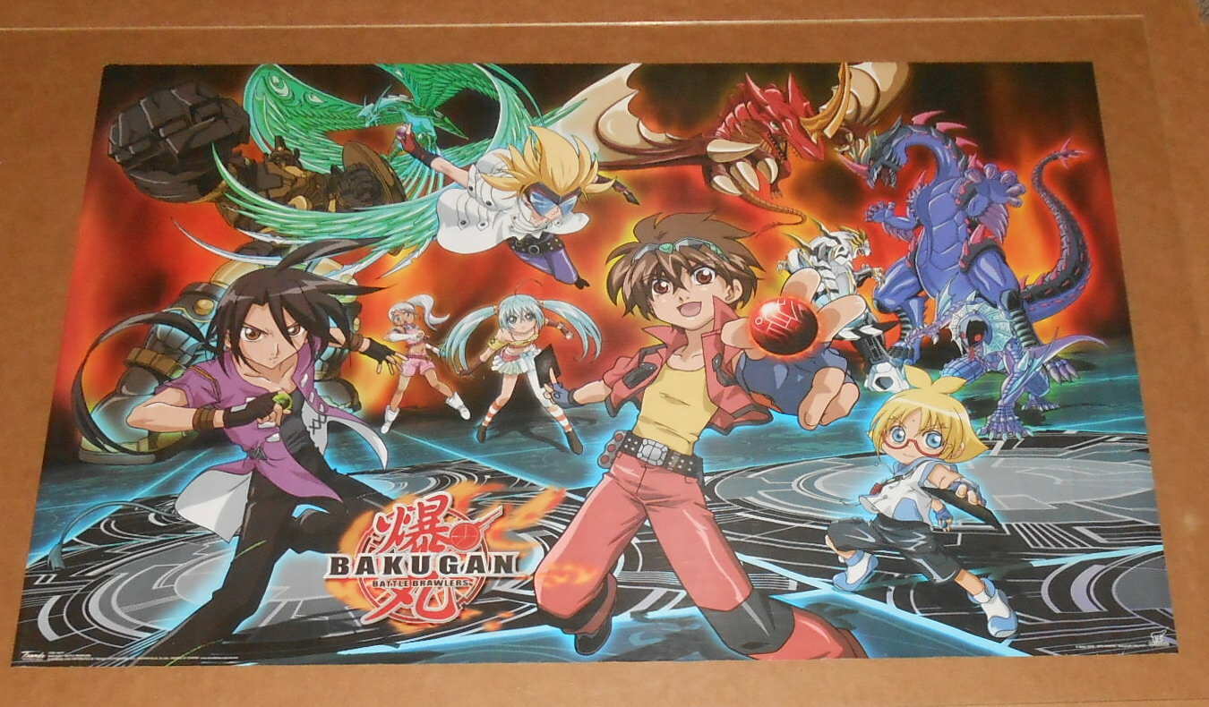 Bakugan Battle Brawlers Poster 34×22 Anime RARE TV Series
