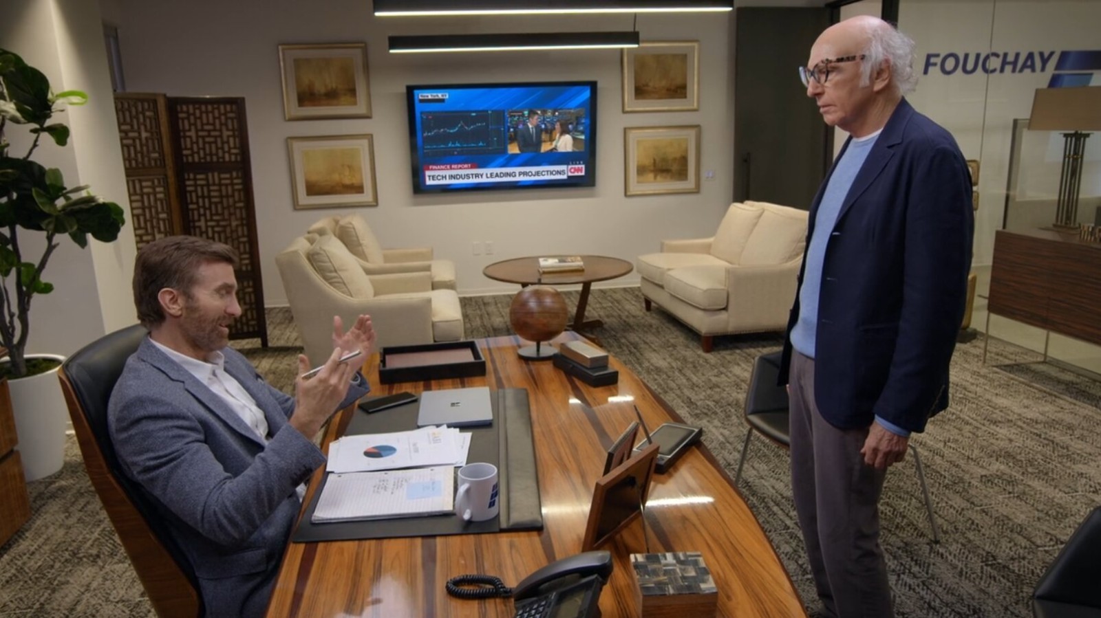 Curb Your Enthusiasm Screen Used Check *Michael Fouchay* Larry David Season 12