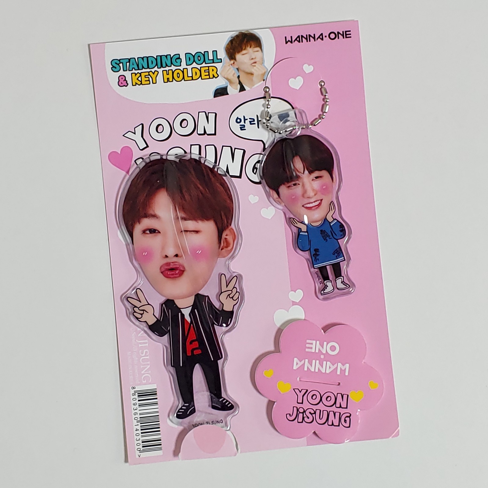 Yoon Ji Sung WannaOne 101 Photo Standing Doll Key Holder KPOP Korean Pop Goods
