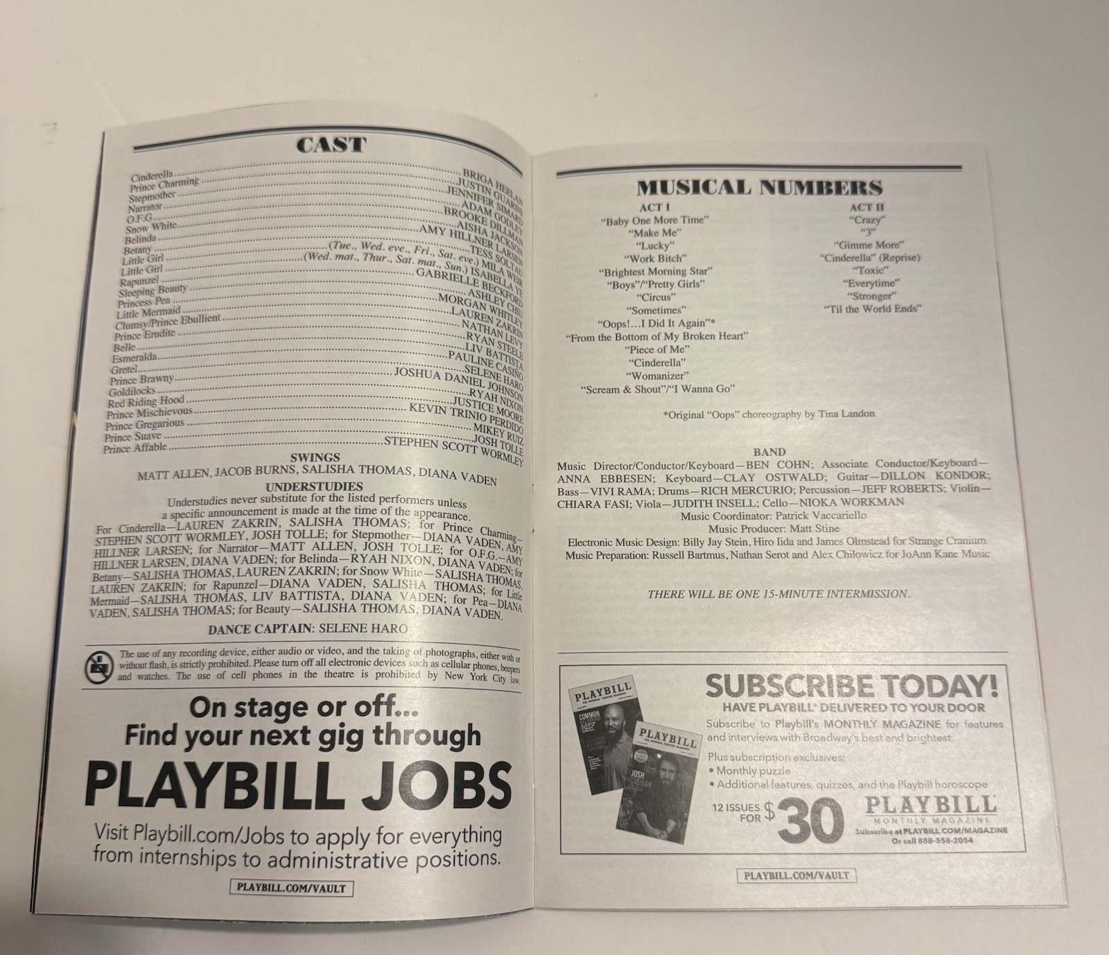 Playbill Collection Lot 4 Excellent Condition