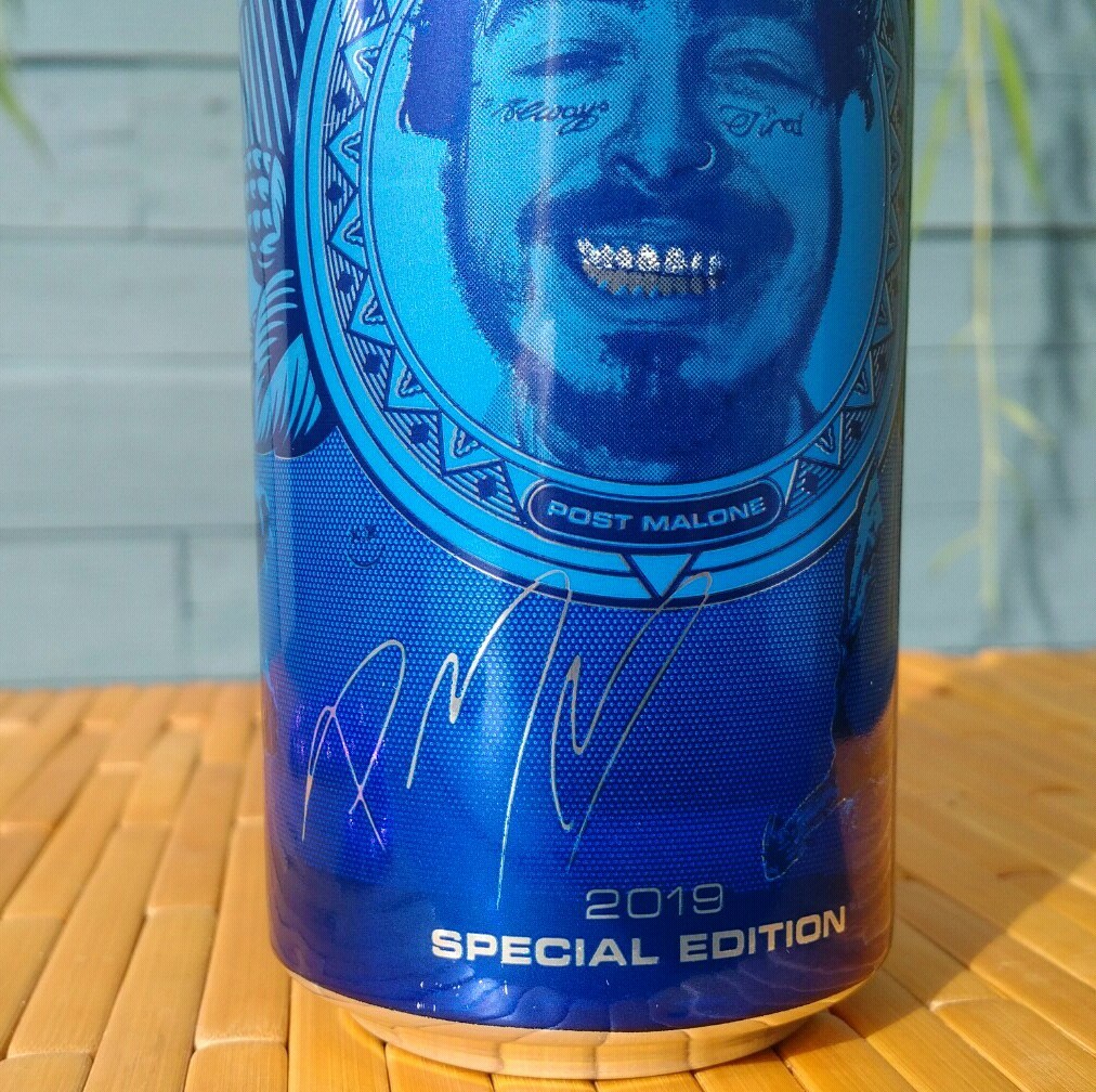 Post Malone Can Bud Light EMPTY Beer Tab Intact Posty Collectible RARE Fortnight