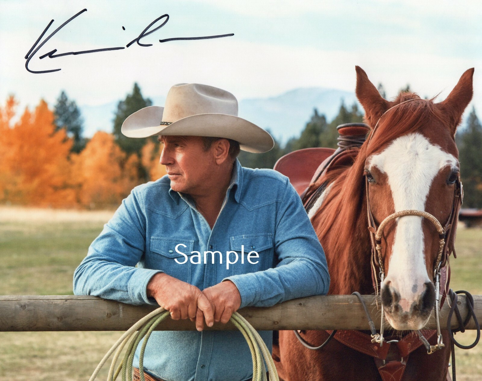 Kevin Costner Yellow Stone Signed Autographed 8×10 Photo (REPRINT)