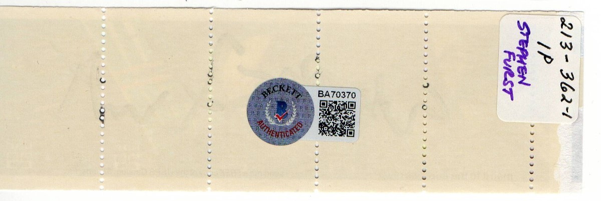 Stephen Furst Signed Autographed Postage Stamp Strip Babylon 5 BAS BA70370