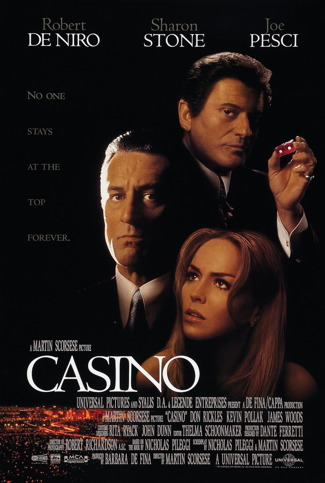 CASINO (1995) ORIGINAL MOVIE POSTER – ROLLED – DOUBLE-SIDED