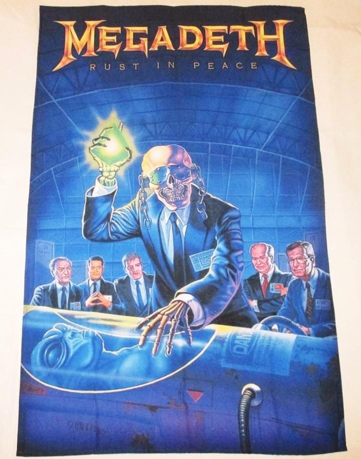 Megadeth Rust In Peace Fabric Poster Flag 27×42 Heavy Metal UK