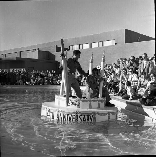 Jerry Lewis floating Birthday cake Las Vegas Sands Casino 1950’s Camera Negative