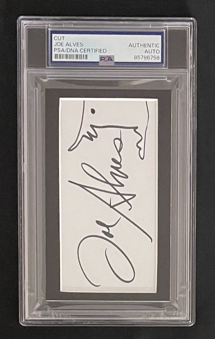 Joe Alves PSA/DNA Signed Cut Signature Sketch 3×5 Autographed Slabbed Jaws