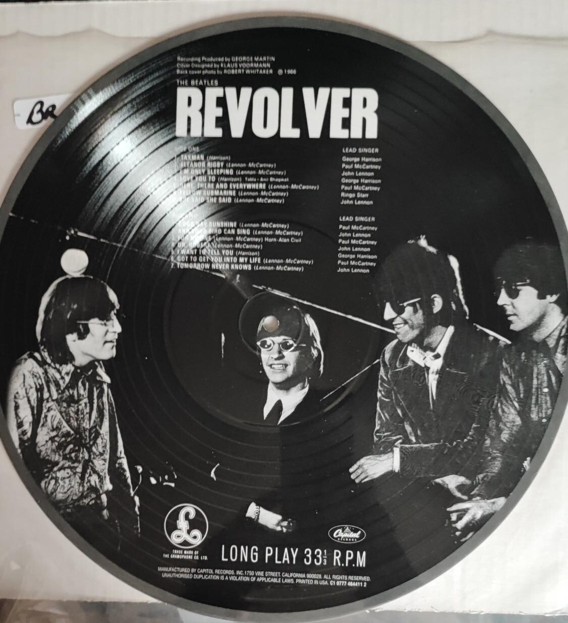 Original Mint Condition 1988 Parlophone /”THE BEATLES REVOLVER” Picture Disc