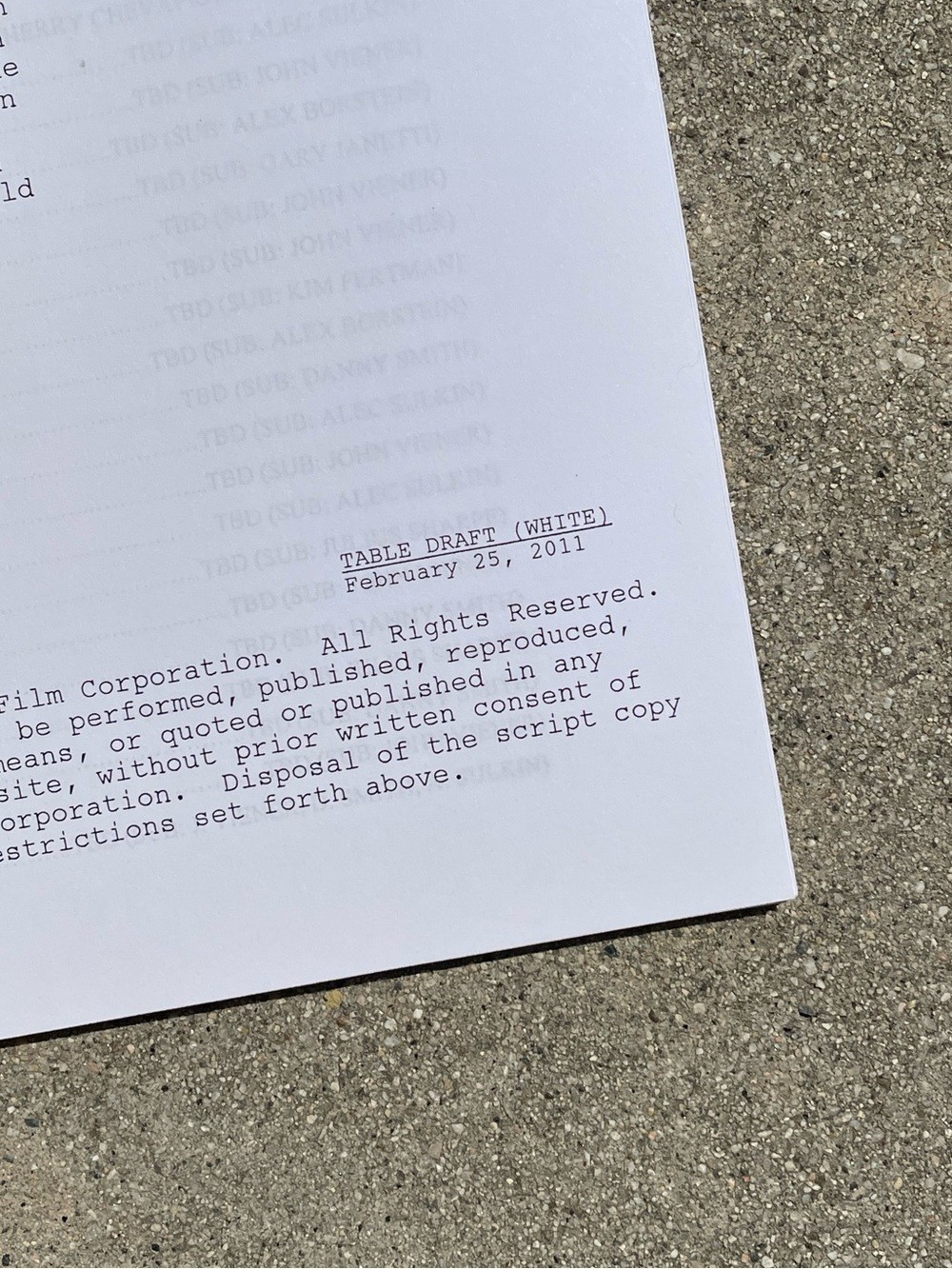 Family Guy 2011 Leggo My Meg-O Production Used Table Draft Script TAKEN Parody!