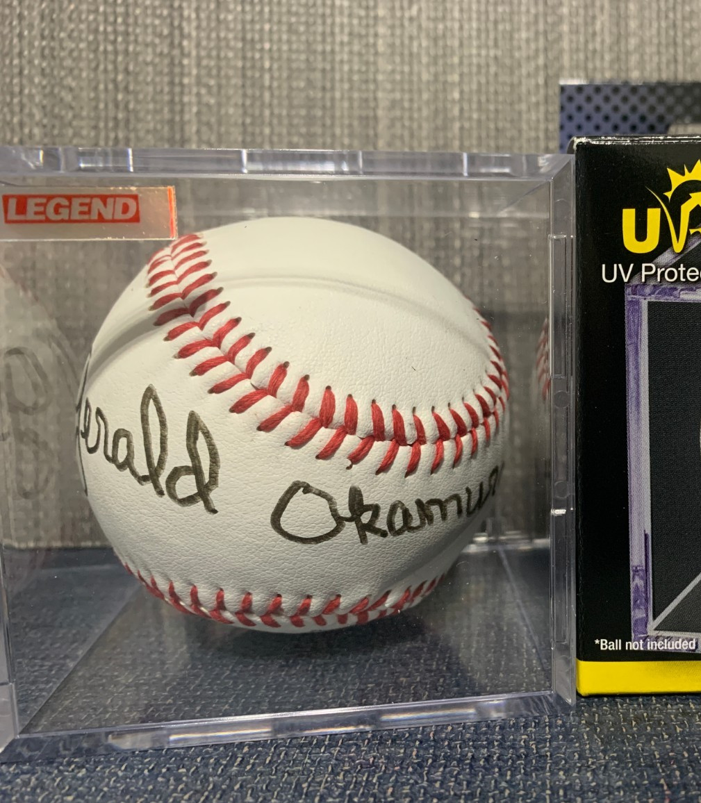 GERALD OKAMURA Autographed NIKE Baseball