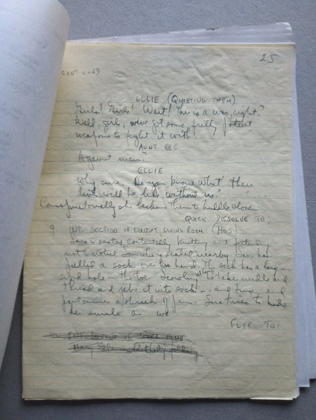 Original ANDY GRIFFITH SHOW TV SCRIPT ‘Ellie for Council’ + Handwritten Notes