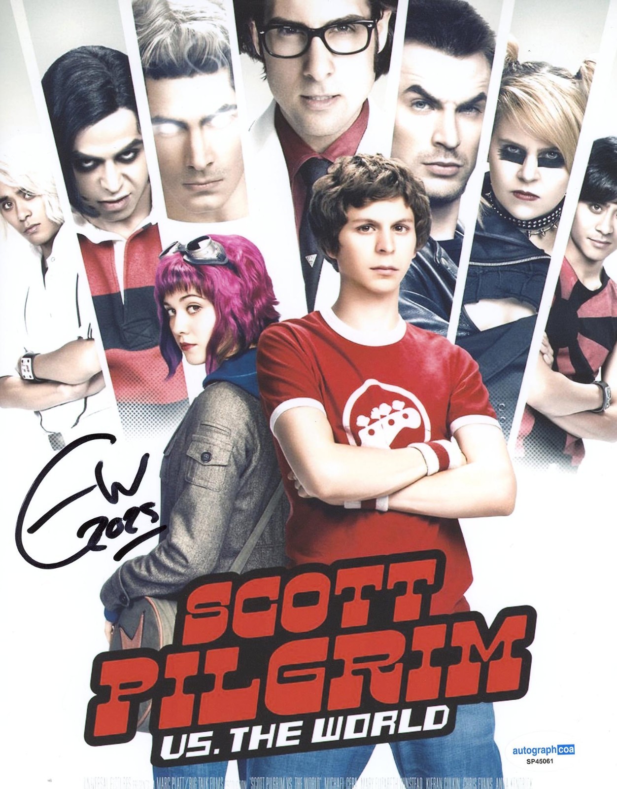 Edgar Wright signed “SCOTT PILGRIM vs THE WORLD” 8×10 Photo e EXT PROOF Dir ACOA