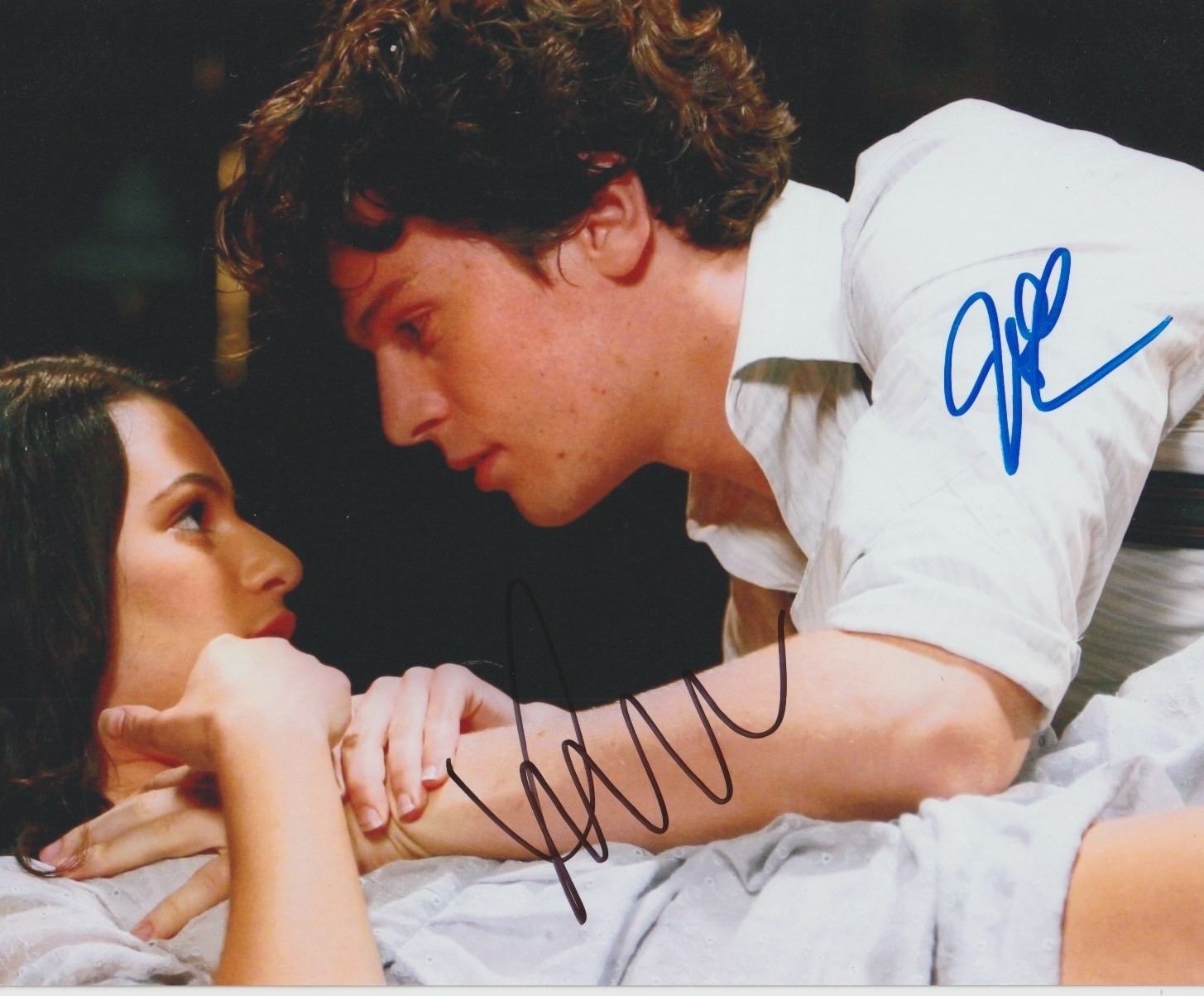 Jonathan Groff & Lea Michele signed Spring Awakening 8×10 photo