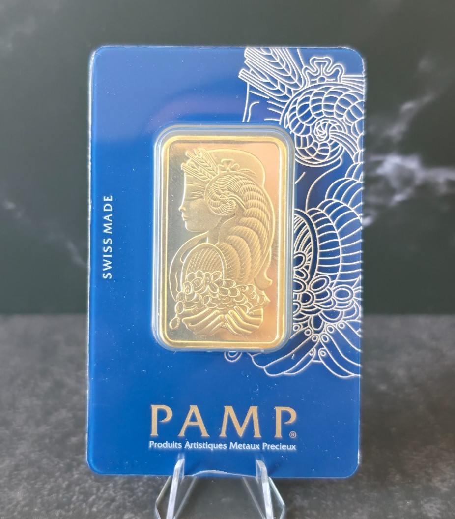 1 oz Gold Bar Replica Prop (NOT REAL GOLD) Non Magnetic Sealed Novelty Gift USA