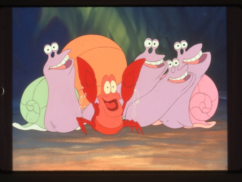 The Little Mermaid Disney Animation Sebastian Sea Snails Original Transparency