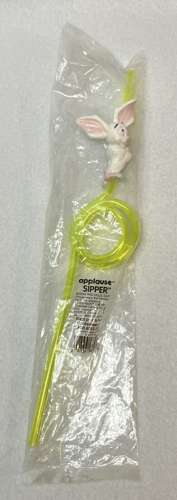 Anastasia Bartok Vintage 1997 Bat Straw Applause Sipper