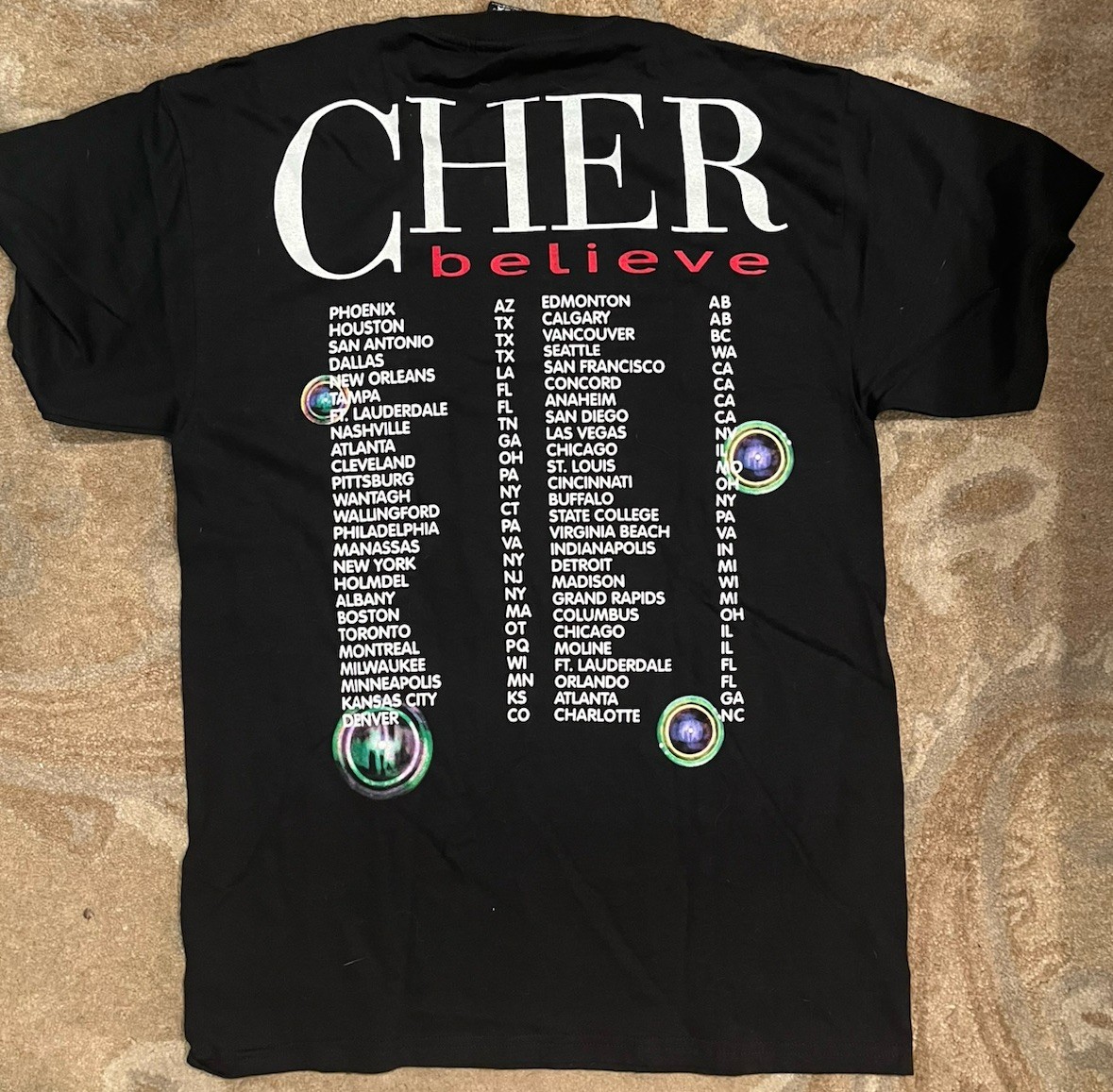 VTG OG Cher “Believe” Tour T-Shirt 90’s – Size M– Mint Condition Tulex Tags