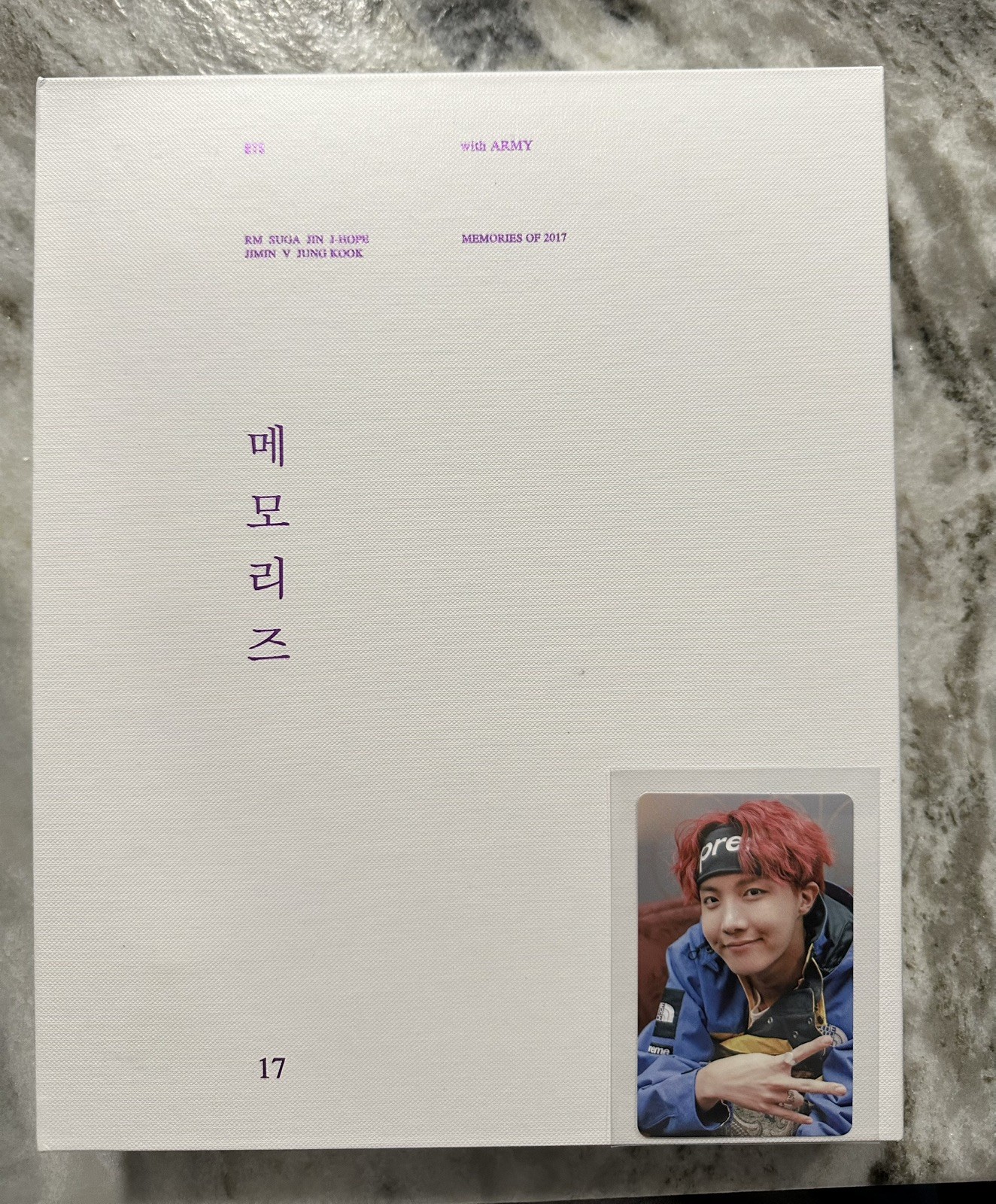 BTS Official Memories Of 2017 DVD Full Package J-hope Photocard Bangtan