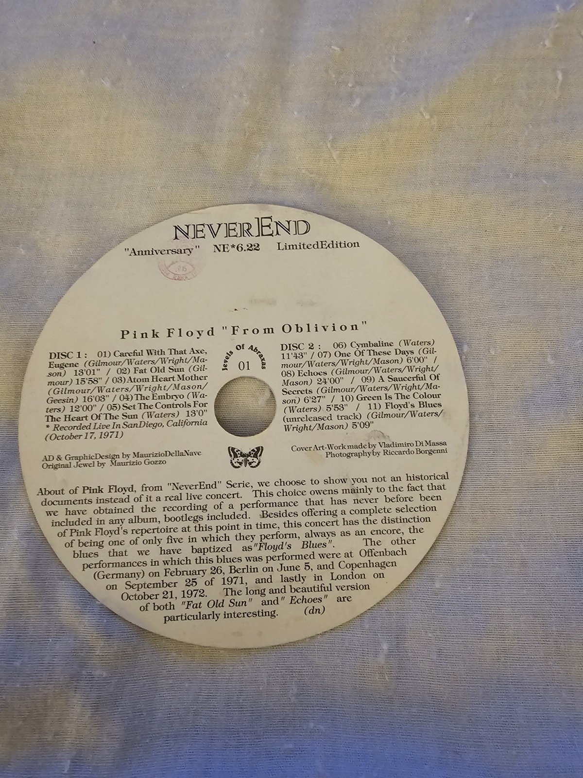 Pink Floyd Triangle Box “From Oblivion” San Diego, California 1971 Ultra Rare