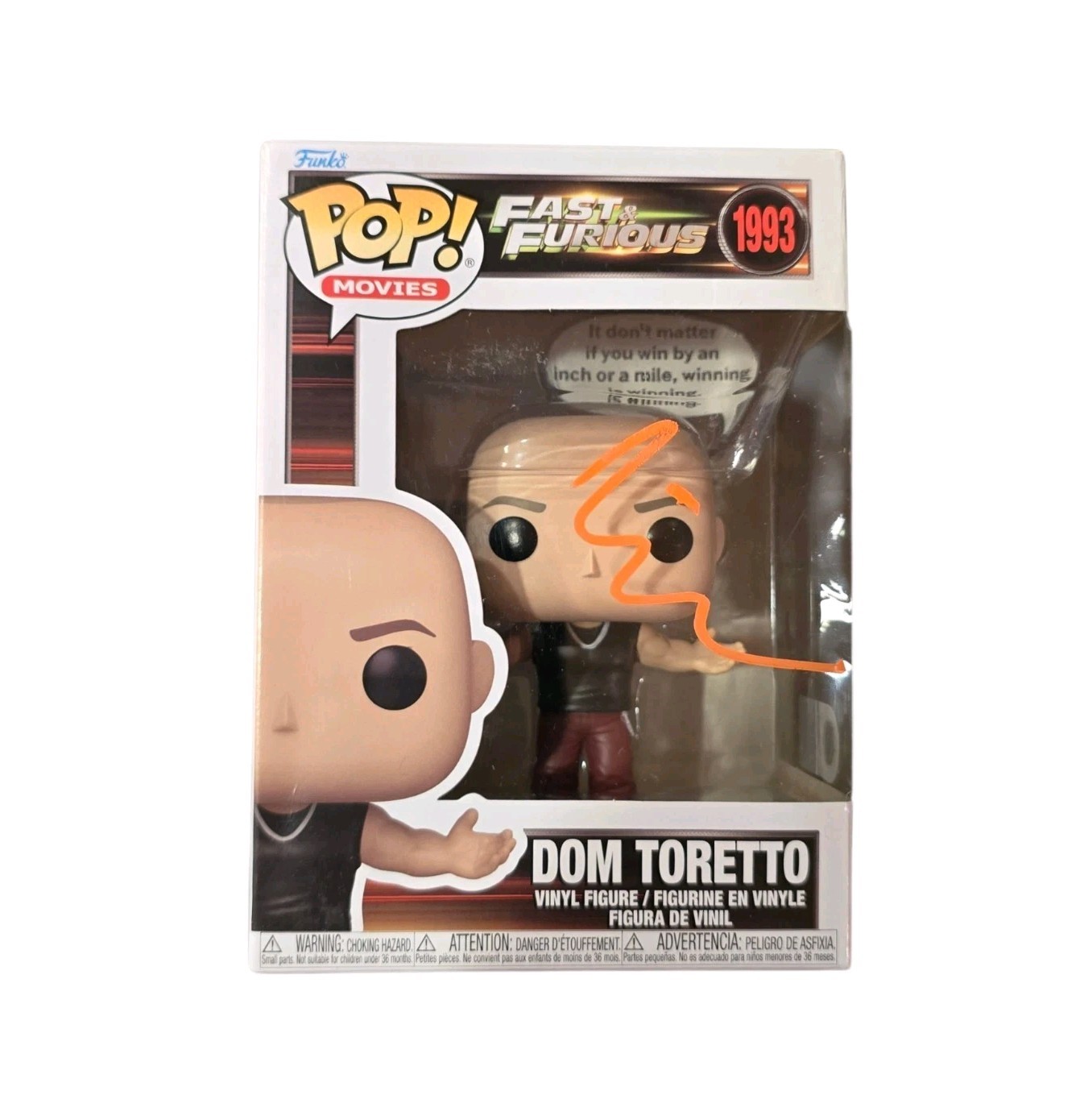 Vin Diesel Signed Dom Toretto Funko 1993 Fast & Furious SWAU Authenticated RARE