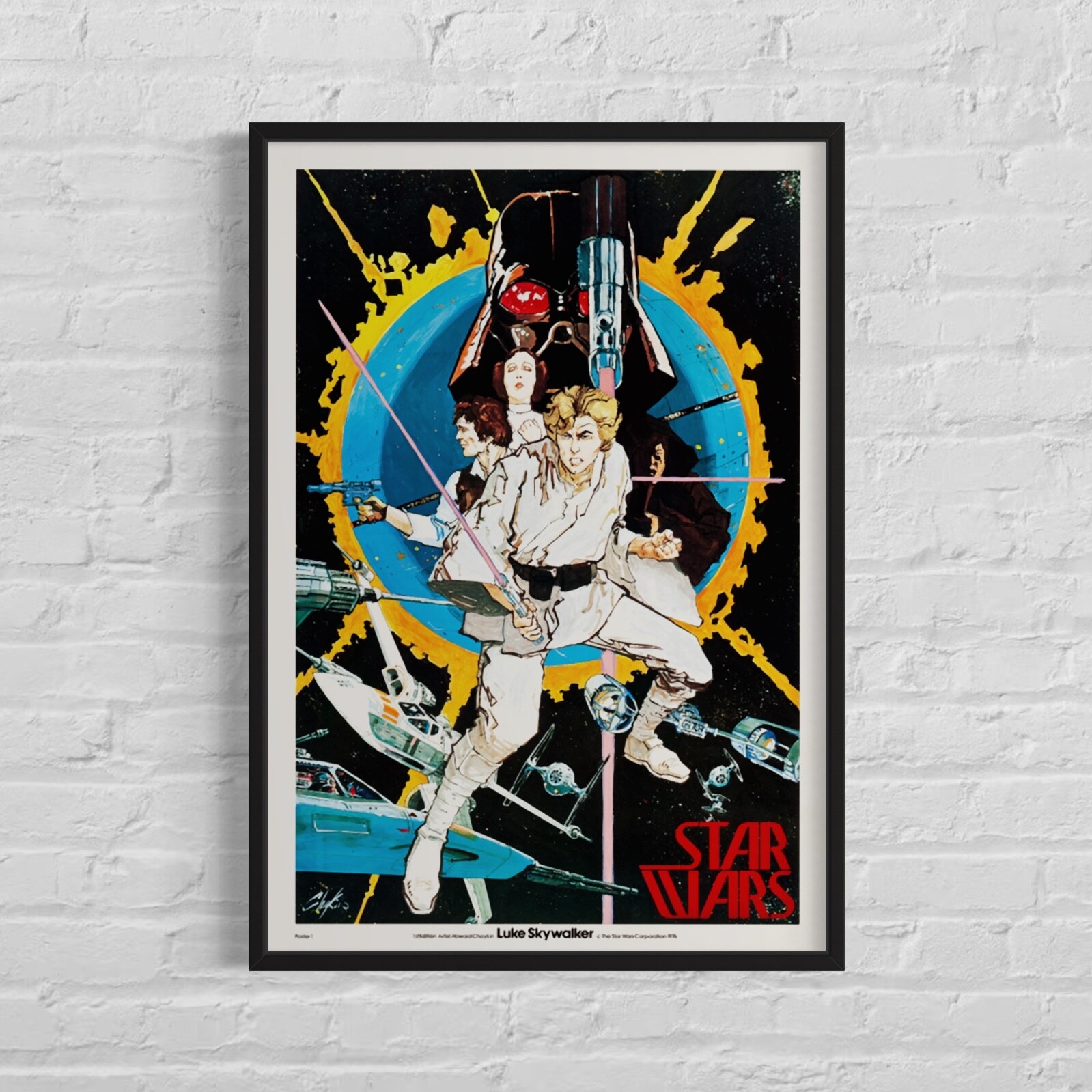 ‘STAR WARS’ First-Ever Advance 1976 ‘Howard Chaykin’ Art Promo Poster, 20″x29″