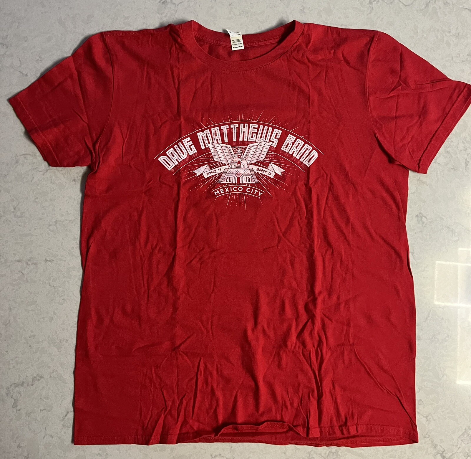 Dave Matthews Band – Mexico City 3/15 & 3/16, 2015 Concert T-Shirt – Large